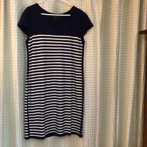 Brand new navy and white cap sleeve dress.